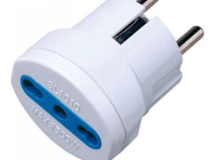 Adattatore spina Schuko a presa 10/16A Bianco